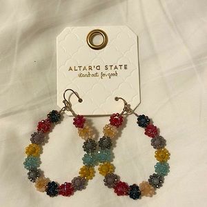 Beaded hoop earrings
